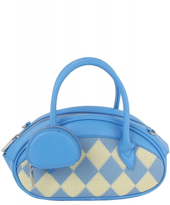 Argyle Check 2-in-1 Satchel LHU503-Z BLUE